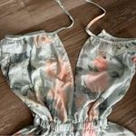 Summer light blue beach romper with floral print size xs Photo 4