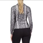 Michael Kors Michael‎ Kors Silver Long Sleeve Fitted Button Down Shirt​ Photo 1