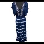 Exist #122  boho navy and white tie dye maxi dress Photo 3