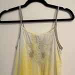 Free People Vintage Y2K  Top Sleeveless Tank Yellow Tie Dye Embroidered 6 Small Photo 6