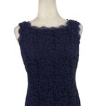 Adrianna Papell for E Red Carpet Women's Size 10 Sleeveless Navy Lace Mini Dress Photo 2