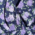 Saylor  Merritt Floral Puff Sleeve Mini Dress in Navy Floral Multi, XL Photo 8