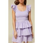 Rachel Parcell Ruffle Sleeve Tiered Dress Purple Sleeveless Mini Summer Party 8 Photo 4