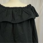 Vintage Ozark Mountain Off Shoulder Black Ruffle Peasant Blouse M Cottagecore Size M Photo 1