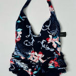 Carmen Marc Valvo Women’s One Piece V-Neck Halter Swimsuit Size 12 Photo 0