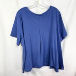 Jessica London  30W 32W Top 3X Blue Short Sleeve Tee Swing Trapeze A Line 412‎ Photo 1