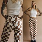 P&Co P&  NWT 304 Service Fatigue Checkerboard High Waisted Straight Leg Pants 2 Reg Photo 1
