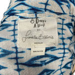frankie's bikinis 8 Days a Week by Frankie's Bikinis Cover-Up Ikat Tunic Top Blue Size Medium Photo 5