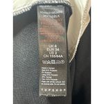 Topshop Black Pleated High Waisted Straight Wide Leg Trousers Dress Pants Size 2 Photo 4