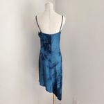 Y2K Hourglass Blue Tie Dye Glitter Cowl Neck Asymmetrical Slip Dress S M Size M Photo 5