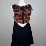 Free People  Aztec Bib Beaded Embroidered Dress Size Small Photo 2
