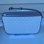 Michael Kors Bright White Chain Crossbody Purse Photo 3