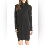 Calvin Klein  Gray Ribbed Mock Neck Long Sleeve Sweater Dress Full Double Zip M Photo 1
