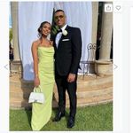 House Of CB  XS D-DD‎ Adrienne Lime Green Strapless Dress gown neon NWOT Photo 6