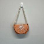 A&B Limited Edition |Orange Slice Beaded Bag w/ Pearl Strap Orange Photo 2