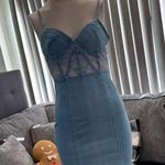 🌸AMTIOUS envy me denim dress ✨ Blue Size M Photo 4