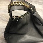 Large Gray Faux Leather Purse Photo 1