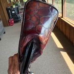 Donald J. Pliner gorgeous crossbody / clutch purse. Rare. Flawless. (W dust bag) Red Photo 12