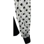 Nasty Gal  collection square neck sheer polka dot puff sleeves black white 6 Photo 3