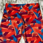 Under Armour Red Blue Orange Geometric Capris Leggings Y2K Workout Confetti Photo 3