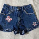 Limited Too  Denim Shorts with Pink Floral Embroidery Photo 0