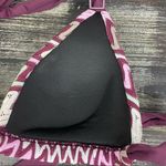 Perry Ellis Knit Bikini Swim Suit Padded Chevron Triangle Slide Top S Photo 4