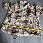 W By Worth Womens Leopard Button Up Top Size P Photo 6