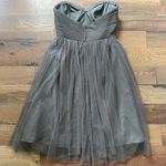 Jenny Yoo Collection Charcoal Gray Convertible Wren Tulle Dress Size 8 Photo 4