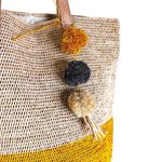 NWT Mar Y Sol Montauk Straw Large Tote in Sunflower Tan Photo 3