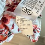 Sam Edelman Scarlette Button Front Crop Embroidered Floral Peplum Top Large Photo 5