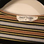 Bear Dance Ribbed Bodycon V-Neck Mini Dress Striped Long Sleeve Small Like New Photo 6