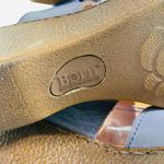 Born Wedge Sandals Womens Size 9 M Blue Leather Strappy Buckle Comfort Shoes Photo 9