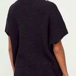 Free People FP Beach Dress Mango Sweater Mini Oversized Ribbed Knit Black M Photo 1