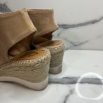 Kanna Wmns Tan Leather Boho Festival Wedge Espadrille Emily Sandal Sz 38 Sz 7.5 Photo 3