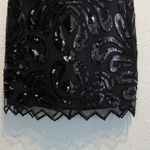 NWT Verte Black Sequin Mesh Bodycon Dress Large Beaded Halter Red Dress Boutique Photo 3