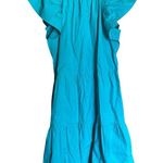 PINCH Midi Tiered Ruffle Dress Womens Small Blue Cotton Sundress Photo 4