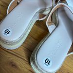 Splendid  Fara Espadrille Platform Slide Sandals Size‎ 10 Leather Pink Cream NEW Photo 2