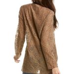 Johnny Was Vidya Tassel Eyelet Boho Shirt in Oregano Olive Khaki Size Small NWT Photo 2