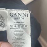 Ganni Georgette Pants Women 34 Black Floral Chiffon Tie Waist Pull On Sheer Boho Photo 6