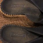 Burberry Black Espadrille Low Wedge Slide Sandals Size 8 Photo 2