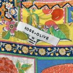 Rose + Olive Size 3X Vibrant Floral - Fruit Novelty Print Button Up Blouse Top Photo 5