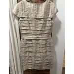 Cynthia Steffe  Women’s Beige shimmery Tiered Dress Formal Wedding Baptism Size 8 Photo 5