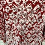 Solitaire  Red Rust Crochet Bell Sleeve Cardigan Photo 3