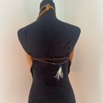 Handmade Camel Tan Suede Halter Top Size XS Photo 4