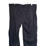 prAna Pants Womens Large Black Cargo Belted Lightweight Stretch Hiking Climbing Photo 4