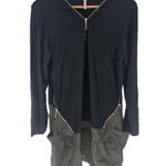 Comfy USA Black Modal Jersey Zip Neck Funky Poly Bubble Hem Pockets Dress Medium Photo 0