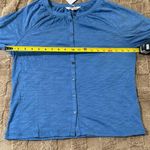 Boden USA NWT New Boden Womens Blue Slub Cotton Tencel Modal Bonnie Blouse Relaxed Top 6 Photo 5