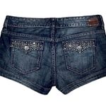 EXPRESS X2 Quality Denim Stella Jeweled Sparkly Beaded Jean Shorts 6 Moto Bling Photo 2
