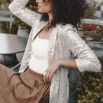 Petal and Pup NEW silver sequin relaxed fit blazer Photo 0