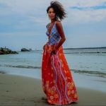 Free People  Linen Bali Honeydew Jumpsuit in Fiesta Combo Size Small NWT Bohemian Photo 4